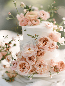 活动狂欢金粉摄影照片_带花的粉彩婚礼