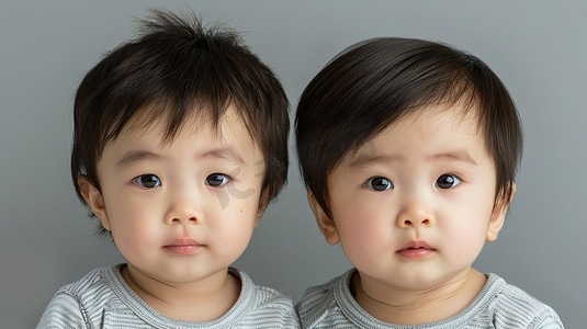 3岁的龙凤双胞胎摄影配图