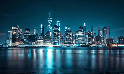 纽约摄影照片_纽约夜景