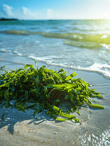 绿色海藻对海滨生态与自然灾害概念的影响