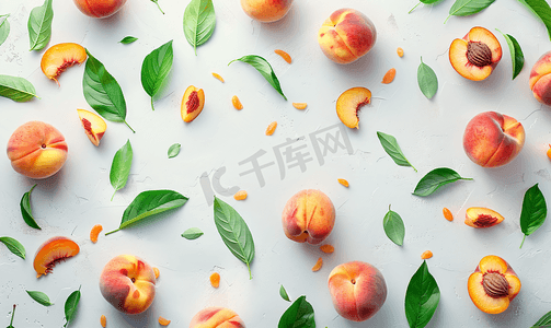 桃子水果背景
