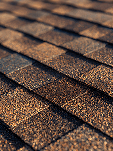 屋顶覆盖着棕色的沥青瓦优质屋顶