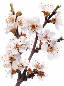 玉兰花瓣摄影照片_春天盛开的树枝