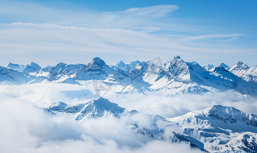 瑞士高阿尔卑斯山的阿尔卑斯山景观