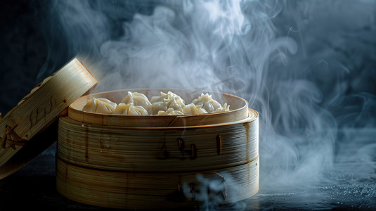 蒸笼包饺子美食摄影高清图片