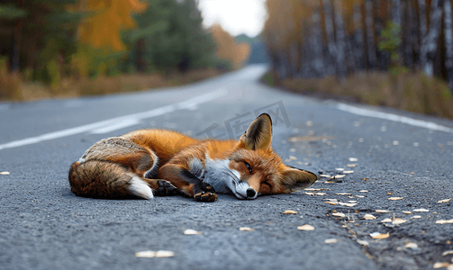 路上有死红狐狸高速公路上没有障碍物的问题