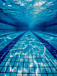 蓝色泳池表面游泳池水背景