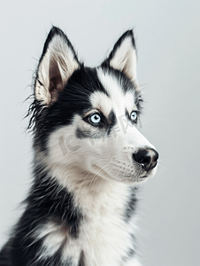 小狗西伯利亚哈士奇的肖像