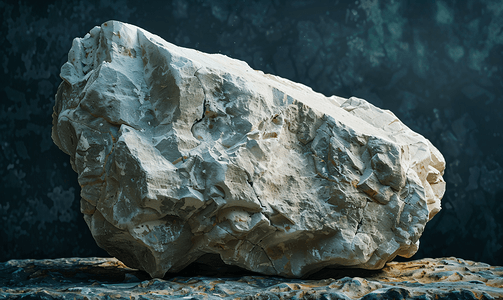 白石子主图摄影照片_深色背景上粗糙的白垩石