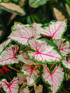 花园里的花叶芋双色通风口