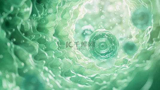 细胞阵列背景图片_绿色细胞特写合成创意素材背景