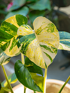 龟背竹泰国星座杂色美丽叶子热带植物