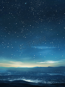 纹理国风摄影照片_美丽的夜空与星星