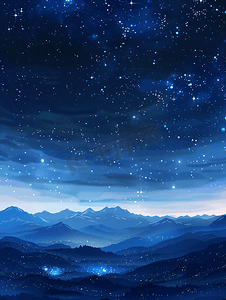 美丽的夜空与星星