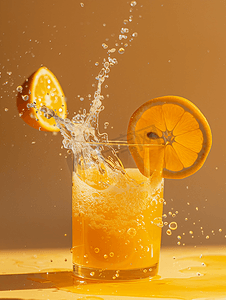 玻璃冷榨橙汁