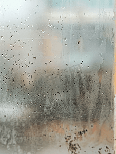 模糊窗户背景摄影照片_玻璃脏污窗户上有灰尘污垢细节表面浑浊