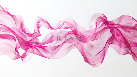 粉色缎带飘逸流体线设计