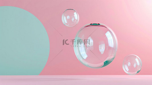 透明球体彩色合成创意素材背景