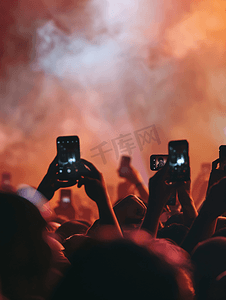 智能手机使用摄影照片_演唱会观众用手机拍照模糊