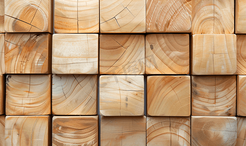 十六块木块的空墙背景复制空间