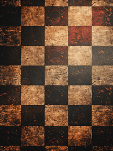 宣传单模板摄影照片_国际象棋图案棕色抽象背景
