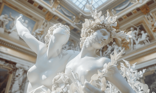 欧洲雕塑摄影照片_贝尔尼尼雕像阿波罗与达芙妮阿波罗与达芙妮