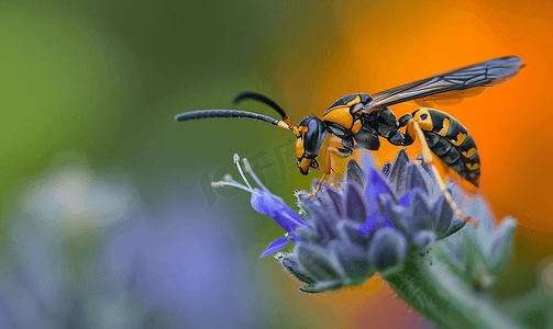 植物动物摄影照片_以花蜜为食的土蜂