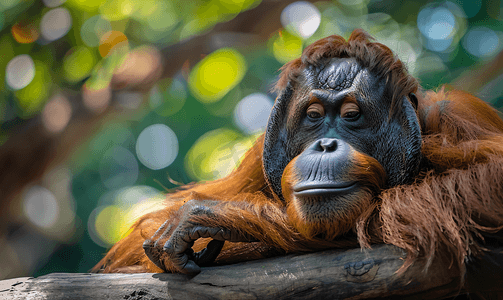 这是拉古南动物园苏门答腊猩猩的照片