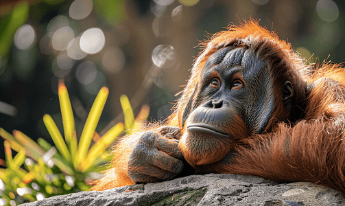 这是拉古南动物园苏门答腊猩猩的照片