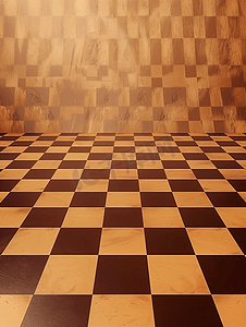 创意个性炫酷摄影照片_国际象棋图案棕色抽象背景