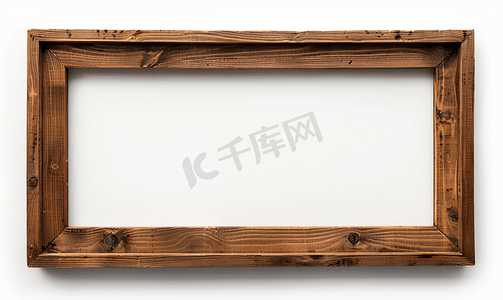 桌子白色摄影照片_白色背景上的木框架