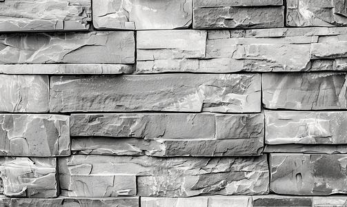 灰色石砖墙背景无缝墙图案