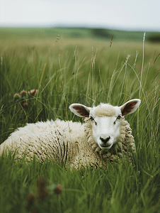 草原上的羊风景照片