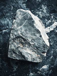 深色背景中的原始灰色大理石