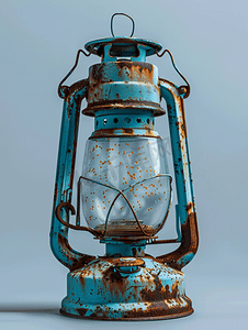 团圆灯笼摄影照片_老式复古风格的金属灯笼