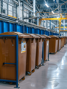 工业厂房大型工业棕色垃圾收集箱垃圾箱
