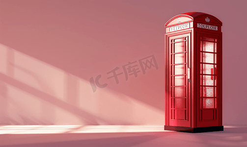 古典英式红色电话亭
