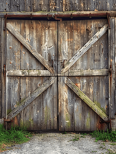 旧门旧门通往谷仓的门