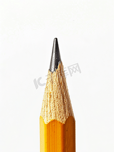 黑色线条抽象摄影照片_白色背景上的自动铅笔