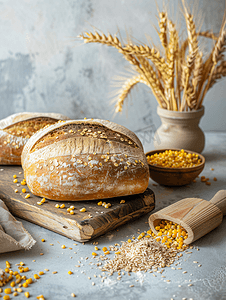 传统风格的玉米粉面包
