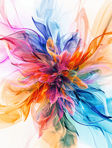 数字创建生动的彩色抽象背景如花卉插图
