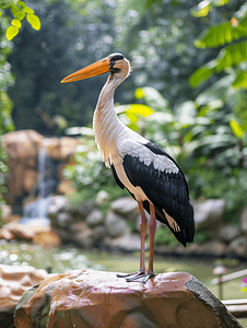 吉隆坡动物园的黄嘴鹳