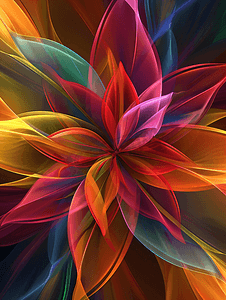 数字创建生动的彩色抽象背景如花卉插图