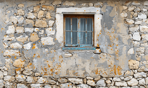 乡村房屋墙壁的旅游照片
