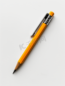 文具图标摄影照片_白色背景上的自动铅笔