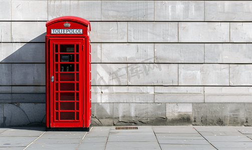 古典英式红色电话亭