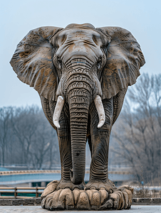基辅动物园里的橡胶大象