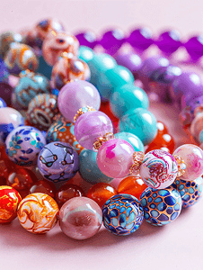 小叶紫檀盘珠子摄影照片_手链珠子各种类型和颜色