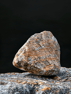 黑色石头摄影照片_在黑暗的背景的大理石石头
