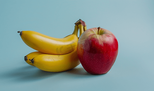 香蕉多摄影照片_苹果香蕉隔离